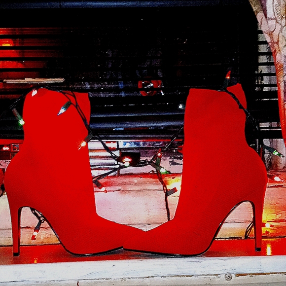 Womans Slip On Ankle Booties with 4.5inch 👠 👠's - Picture 7 of 8